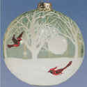Cardinals And Winter Trees - Figi Inside Art Ornaments tr-bd-64007